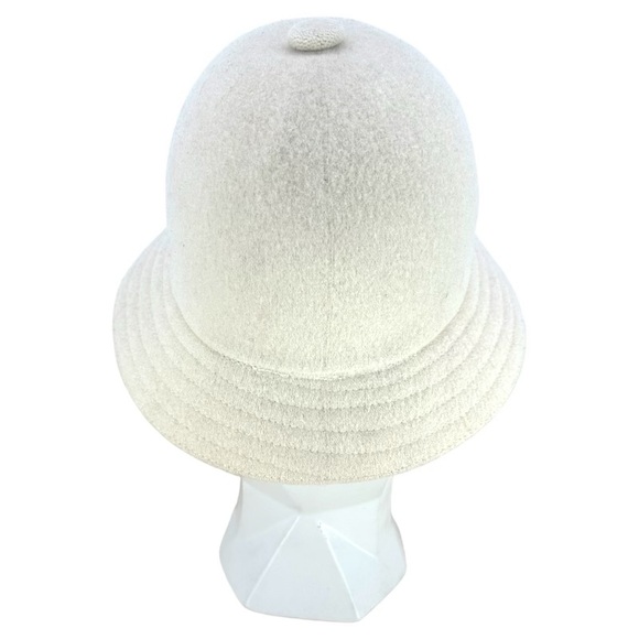 KANGOL | Bucket Safari Hat White Unisex M Medium Wool Acrylic - Picture 3 of 7